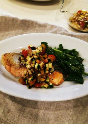 鮭のソテー 彩り野菜ソース-レシピのメイン写真