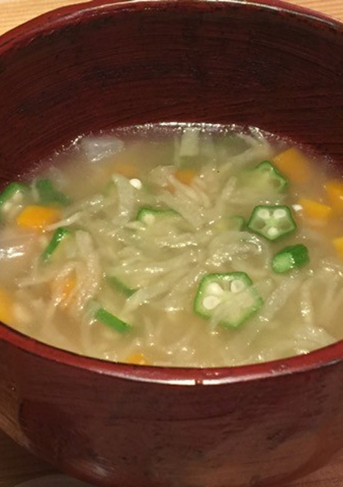 せんぎり大根と押し麦のスープ-レシピのメイン写真