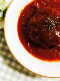 煮込みハンバーグ!トマト味!-レシピのメイン写真