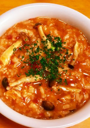 トマト煮ソースリメイクリゾット-レシピのメイン写真