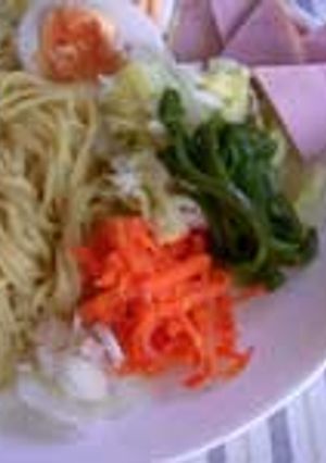 タマゴと野菜のざるラーメン-レシピのメイン写真