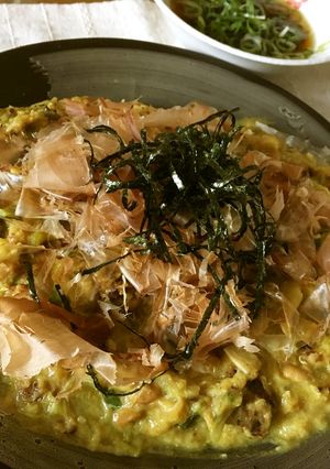 あごだしのふわっふわカレーとろろん焼き♡-レシピのメイン写真