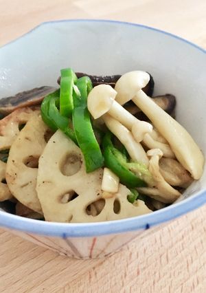 きのこと蓮根の和風ペペロンチーノ-レシピのメイン写真
