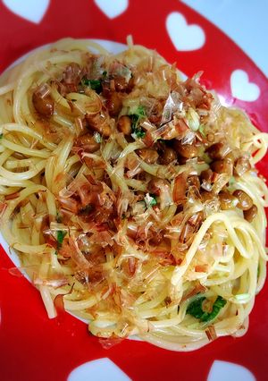納豆おくらパスタ-レシピのメイン写真