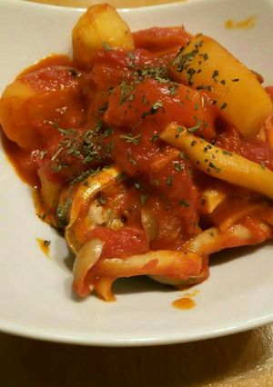 秋刀魚のトマト煮-レシピのメイン写真