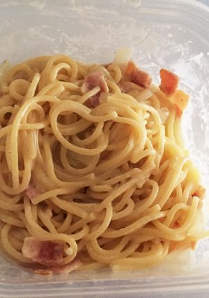 レンジで卵と生クリーム不要カルボナーラ-レシピのメイン写真