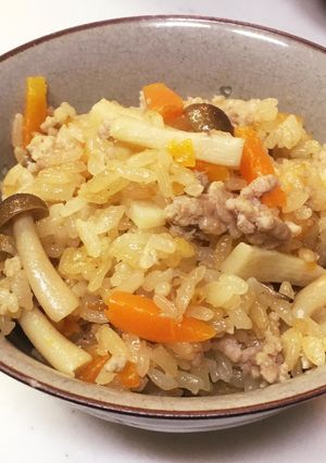 ダシダで！簡単豚ひき肉のおこわ-レシピのメイン写真