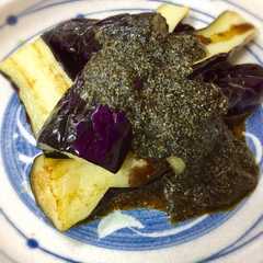 รูปของ 簡単に1品！揚げ焼きなす(黒ごまだれ)