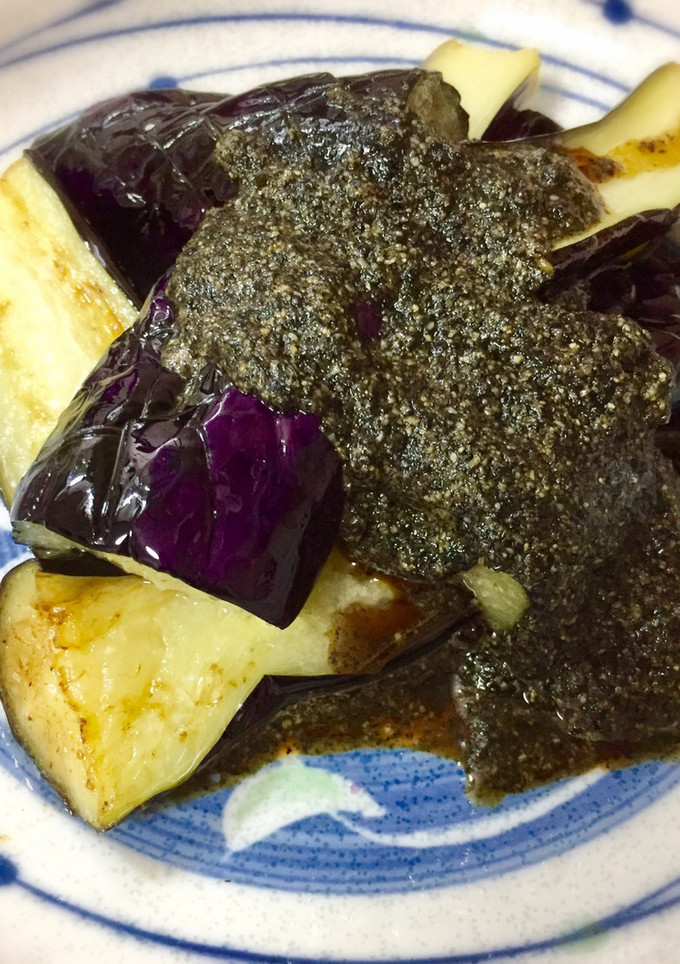 簡単に1品！揚げ焼きなす(黒ごまだれ)-レシピのメイン写真
