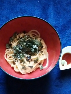 あごだしつゆでたまごパスタ-レシピのメイン写真
