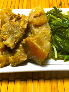とろっとろすじ肉とカブ菜の醤油煮-レシピのメイン写真
