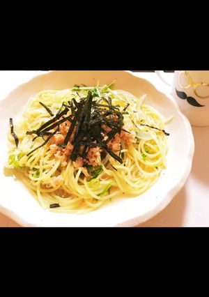 シャケフレーク和風スパゲッティ-レシピのメイン写真