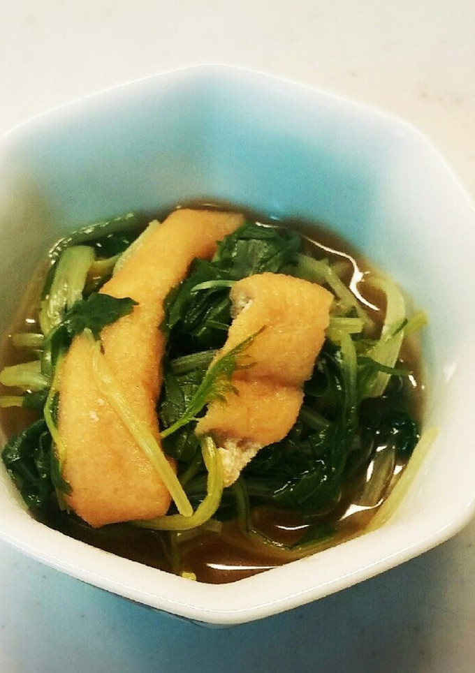 水菜と油揚げのさっと煮-レシピのメイン写真