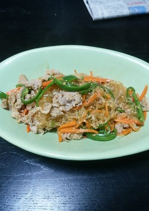 春雨豚肉ﾁｬﾌﾟﾁｪ-レシピのメイン写真