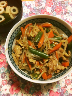 もやしと豚肉のカレー丼-レシピのメイン写真