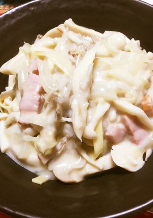 かける派！キノコたっぷりクリームパスタ-レシピのメイン写真
