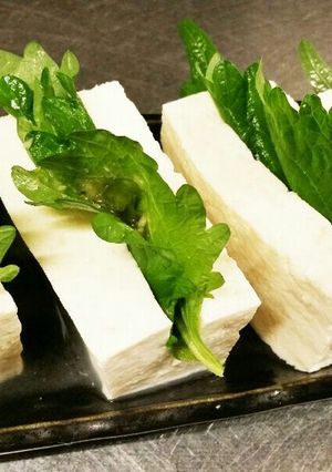 島豆腐の 大葉と柚子胡椒はさみ-レシピのメイン写真