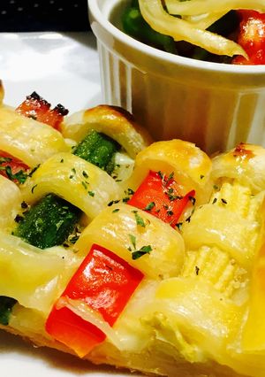 魚焼きグリルで♡鮮やか編みベジチーズパイ-レシピのメイン写真