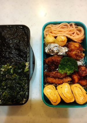 野菜嫌い中学生男子弁当（パパ作3）-レシピのメイン写真