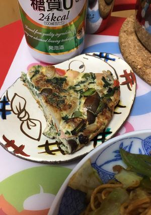 春菊とツナのスペインオムレツ-レシピのメイン写真
