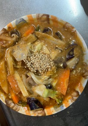 簡単酸辣湯麺風味回鍋肉青椒肉絲風-レシピのメイン写真