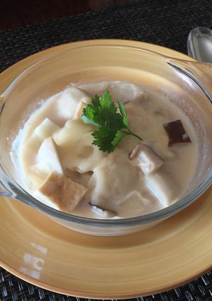 超簡単☆里芋と椎茸と油あげ♡みるくスープ-レシピのメイン写真