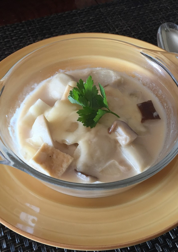 超簡単☆里芋と椎茸と油あげ♡みるくスープ-レシピのメイン写真