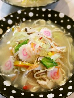 つけ麺の麺で*チャンポン*ランチ-レシピのメイン写真