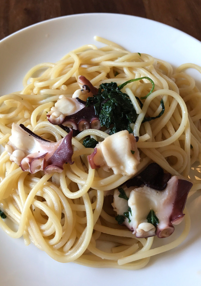 タコと大葉の和風パスタ（出汁と醤油）-レシピのメイン写真