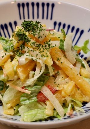 簡単！柿と玉ねぎのサラダ-レシピのメイン写真