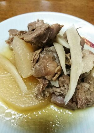 大根とごぼうと牛スジ煮物-レシピのメイン写真