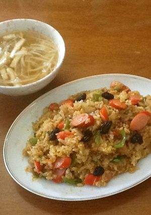 しっとりカレーチャーハン【レトルトで】-レシピのメイン写真