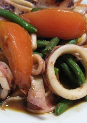 夏野菜とイカのイタリアン炒め♪-レシピのメイン写真