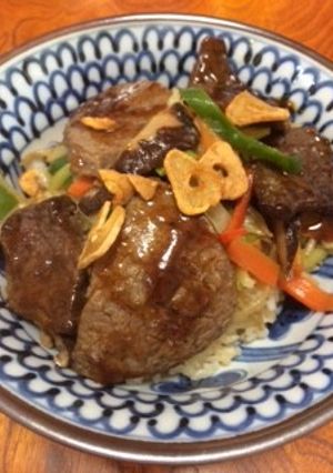 ダシダ旨みごはんと野菜炒め焼肉丼-レシピのメイン写真