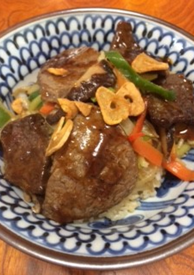 ダシダ旨みごはんと野菜炒め焼肉丼-レシピのメイン写真