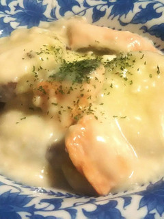 秋の恵み♪さつまいもと鮭のクリーム煮-レシピのメイン写真