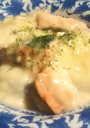 秋の恵み♪さつまいもと鮭のクリーム煮-レシピのメイン写真