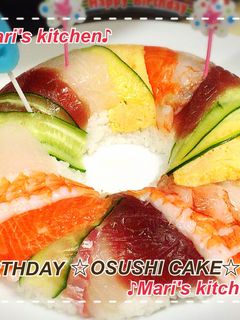 ☆バースデー☆クリスマス☆お寿司ケーキ☆-レシピのメイン写真