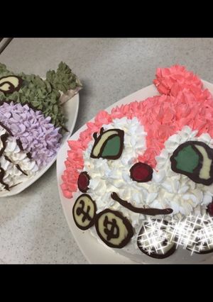 ドキンちゃんケーキ ♡ 簡単キャラケーキ-レシピのメイン写真