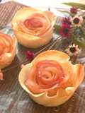 餃子の皮で♡薔薇のアップルパイ