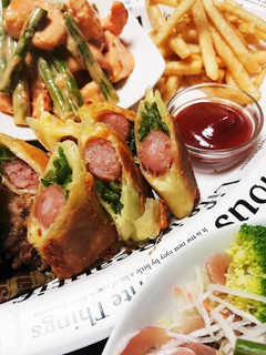 子どもも大人も美味しい♪ウインナー春巻き-レシピのメイン写真