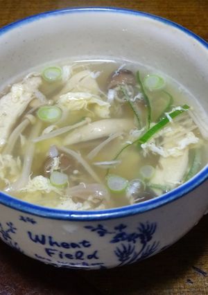 きのこたっぷりかき玉スープ-レシピのメイン写真