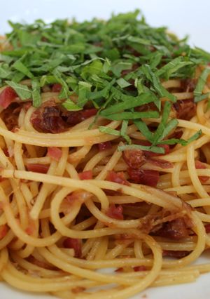 枕崎鰹節梅しそパスタ-レシピのメイン写真