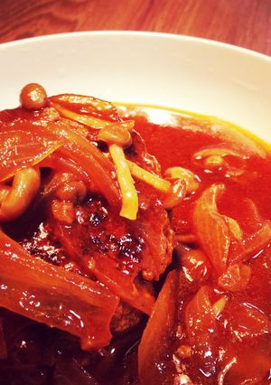 豆腐でかさ増し、煮込みハンバーグ-レシピのメイン写真
