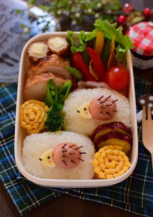 【キャラ弁】ウインナーのハリネズミ弁当-レシピのメイン写真