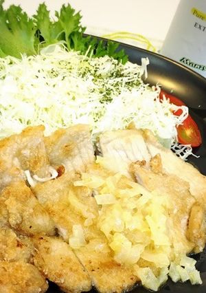 竜田揚げ風生姜焼き＆カラマンシーソース-レシピのメイン写真
