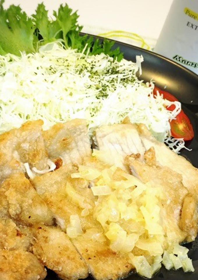 竜田揚げ風生姜焼き＆カラマンシーソース-レシピのメイン写真