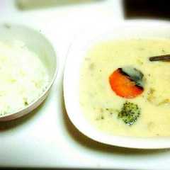 シチューとご飯-レシピのメイン写真