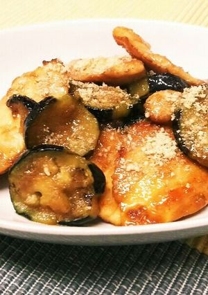 鶏むね肉となすのごま生姜炒め-レシピのメイン写真