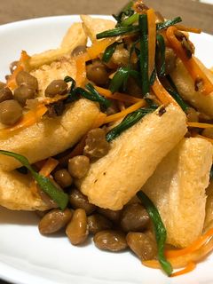 納豆と油揚げの炒め物-レシピのメイン写真